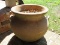 Terra Cotta Kettle Style Planter w/ Handles Weathered Patina