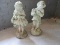 Concrete Statuettes Bare Foot Boy & Girl Garden Décor