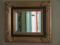 Opulent Entrée Reed & Scrollwork Design Framed Beveled Wall Mirror Antiqued Gilted Patina