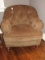 Sherrill Furniture Tufted Curved Back Club Chair on Ring Turned Feet