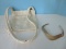 Lot - Embossed Choker Elephants & Foliage Design, Mesh Hand Bag