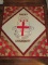 Brown University Embroidery Applique Star Pattern Quilt Throw