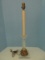 Chic Classic Grecian Column Style Table Lamp Gilted Antiqued Patina/Acrylic Base