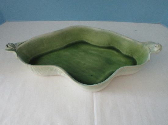 Southern Pottery Attributed to Artist Silvie Granatelli Signed Green Glaze Bowl