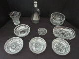 Lot - Crystal Coaster, Pineapple Pattern Bowl 3