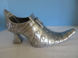 Keane Collection Cast Aluminum Witches Shoe Embellished Moons & Stars Pattern