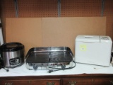 Lot - Counter Top Appliances Aroma Rice Cooker, All-Clad Extra Large Electric Grill