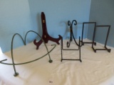 Lot - Metal Plate Stand Easels