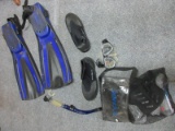 Lot - Scuba Diving Flippers, Size XL, Etc.