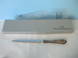 Wallace Sterling Silver Handle Letter Opener Stainless Blade