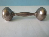 Web Silver Co. Sterling Barbell Baby Rattle