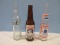 3 Glass Collectible Soda Pop Drink Bottles 10oz. Crush