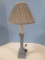 Blue Ceramic Column Candle Stick Accent Lamp