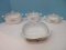 6 Pieces - Corningware Blue Cornflower Pattern Baking Dishes w/ Clear Glass Lids