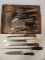 Lot - Misc. Kitchen Knives, Peelers, Sharpener, Rod, Etc. by Old Hickory Rogers & Others