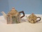 Charming Porcelain Cottage w/ Thatched Roof Figural Teapot w/ Covered Creamer