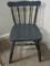 Painted Grayish Blue Ring Turned Spindle Back Chair