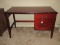 Cherry Finish Modern Student Desk w/ 2 Drawers