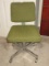 United Chair Co. Retro Desk Chair on Casters w/ Upholstered Back & Seat