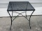 Black Wrought Iron Square Side Table
