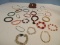 Lot - Misc. Costume Jewelry Bracelets Leather, Omega, Beaded & Other