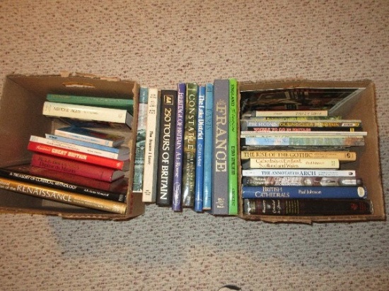 2 Boxes Lot - Coffee Table & Other Books Atlas of Renaissance, Treasury Classical Mythology