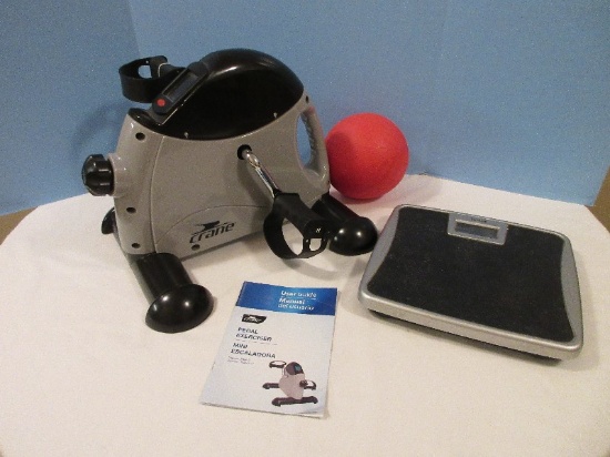 Lot - Pedal Exerciser w/ Digital Display, Fitness Small Ball & Taylor Lithium Digital Scale