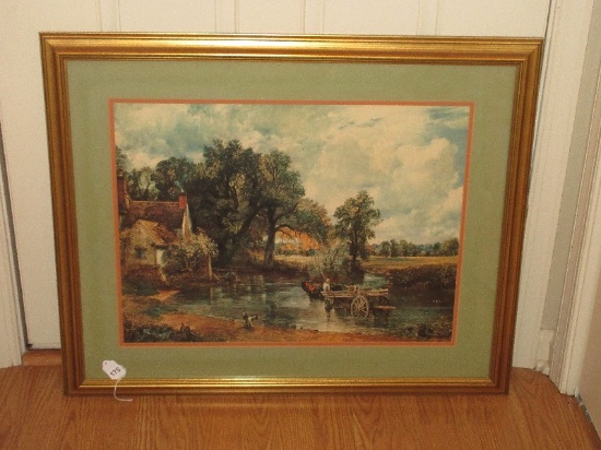 Titled "The Hay Wain" Attributed to John Constable Art Print