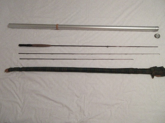 #16388 by Jerry Neal 7' 9" #2 Wt. Line Safe Graphite Fly Fishing Rod w/ Cylinder Case & Sleeve