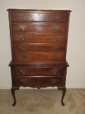 Unique Coughenour's Furniture Co. Queen Anne Style Small High Boy Chest