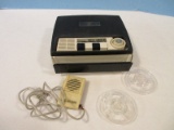 Vintage North American 6 Transistor Reel to Reel Tape Record w/ Mic. & 2 Extra Reels