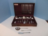Awesome 68 Pieces - Oneida Silverplated Flatware & Serving Pieces Bordeaux Pattern 1945