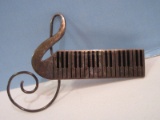 Mexico 925 = Sterling Silver Clef Note Piano Keys Musical Design Brooch