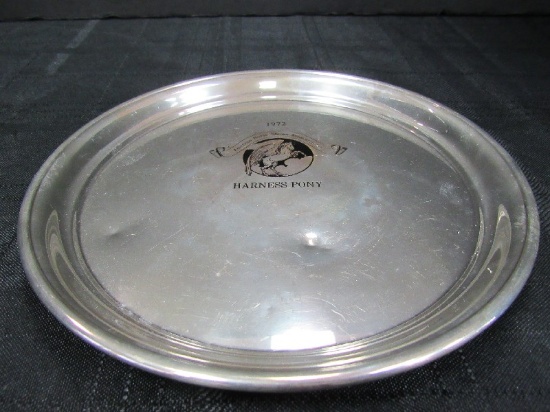 1972 American Horse Shows Association Inc. Harness Pony Sterling Dish-- +/- 238.70 Grams