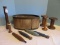 Textile Lot - Vintage Wooden Loom Shuttle Bobbins, Mill Spools, Etc.