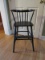 Painted Black Wooden Curved Spindle Back High Chair