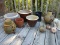 Lot - Misc. Flower Pots Clay, Pottery, Molded, Pitcher & Figures
