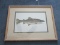 Spotted Seatrout Original Water Color Artist Signed in White Wash Frame/Matt