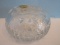 Princess House Lead Crystal Round Covered Ring Holder Box Etched Stem Flower Pattern
