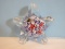 Art Glass Star Fish Paperweight Polished Base