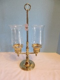 Princess House Inc. Heritage Pattern Double Hand Blown Hurricane Shades