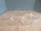 7 Piece - Lead Crystal Berry/Nut Bowl Serving Set Master Bowl 3 3/8