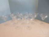 11 Pieces - Princess House Heritage Pattern Hand Blown 6 3/4