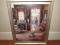 Lady in Victorian Home Picture Print in Antique Patina Wood Frame/Matt