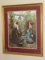 Boy/Girl Vintage Well Scene Picture Print in Gilted Wooden Frame/Matt