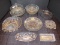 Glass Lot - Bowls, Plates, Divided Scallop Plates, Butter Dish, Etc.
