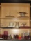 Cabinet Lot - Mugs, Cake Trays, Bowls, Metal Tray, Cutlery Box