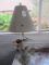 Metal White Calla Lily/Leaf/Dragonfly Design Porch Lamp w/ Shade