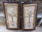 Pair - Palm Tree Picture Printer in Antique Patina Wooden Frames/Matt