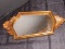 Wall Mounted Gilted Wooden Frame Ornate Scallop Top/Base
